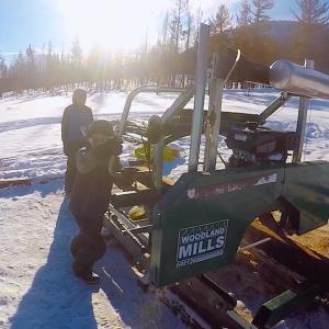 Milling logs for the Vedic Education Center